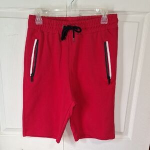 Ethan Williams Red Cotton Drawstring Athletic Shorts-M